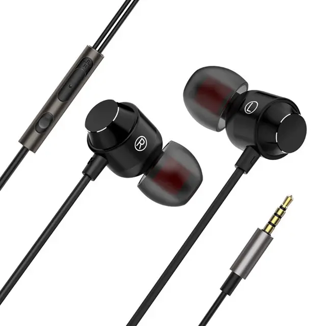 Earphone ODM dengan Suara Sejernih Kristal Dinamis dan Earpiece Ergonomis Custom-Fit Jack 3.5Mm dengan Mikrofon untuk Ponsel dan Laptop