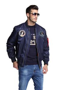 Giacca Bomber Impermeabile in Nylon con Patch Primaverili Stile <span class=keywords><strong>NASA</strong></span> all'Ingrosso - Product Image 2