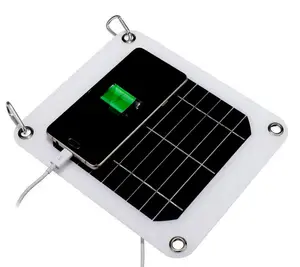 모노 5 와트 태양 전지 패널 5 와트 USB 출력 휴대용 태양 충전기 야외 캠핑