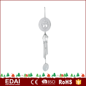 3D metal SPINNER viento Ángel 18 "plata Cosmo SPINNER viento campana ornamento del jardín carillón - Product Image 5