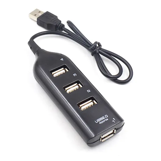 Concentrateur USB 2.0 Hub à 4 Ports, pour PC portable, Mac, ordinateur de bureau, alimentation externe