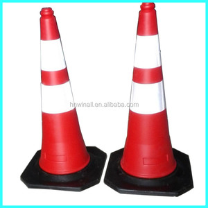กรวยจราจรสีแดง เขียว เหลือง พร้อมแผ่นสะท้อนแสง - Product Image 3