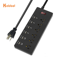 Protection contre les Surtensions à 6 Prises avec 6 Ports De Chargement USB USB Rallonge 1625W/13A Multi prise pour Plusieurs Appareils