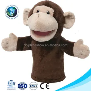 Educational Kids Toy Custom Cartoon Stuffed Animal Monkey Hand Puppets Promotional Gifts Soft Plush Monkey Hand Puppets