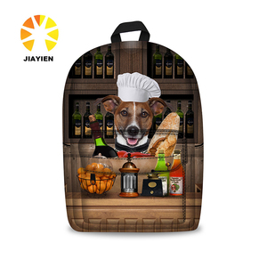 DIY 3D perro impresión OEM personalizada bolsa de la escuela jardín de infantes mochila - Product Image 3