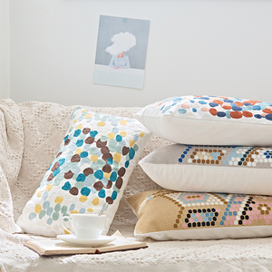 โมเดิร์น 100% ฝ้ายเย็บปักถักร้อยปลอกหมอนสำหรับตกแต่งบ้าน - Product Image 3