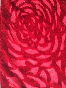 高品质ファッション女性赤ベルベットバーンアウトスカーフ - Product Image 3