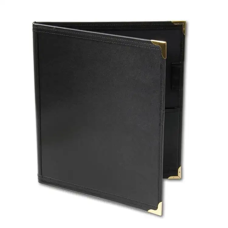 Factory price custom wholesale promotion gift executive a4 pu leather presenation classroom music file folder with two pockets