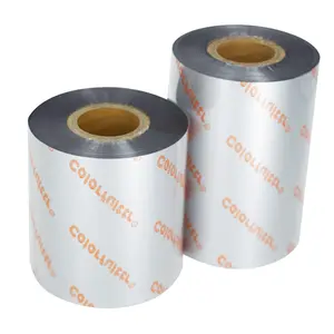 Silver , Gray , Orange , Purple , Brown Color Wash Resin Thermal Transfer Ribbon for Satin Garment Care Label