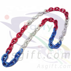 Perline USA Mardi Gras in plastica metallizzata rosso blu argento patriottico collana <span class=keywords><strong>di</strong></span> perline per la decorazione del 4 ° giorno nazionale July - Product Image 4