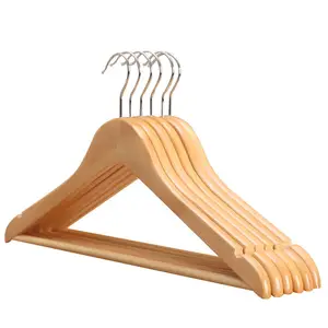 Groothandel Private Label Hanger Kleding Logo Op Maat Houten Kleerhanger Voor Thuis Gebruikte Kleerhanger