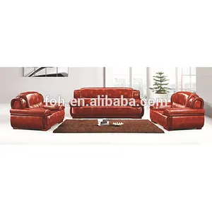 Luxury Leather Sofa Đỏ Da Chính Hãng Sofa (FOH-9802)