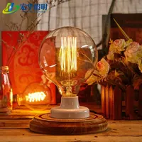Lampu Bohlam Retro G80, Bohlam Edison Pijar Vintage dengan 25/40 Watt