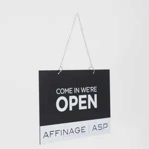 customized acrylic open closed door signs plastic door sign holders shop open closed sign