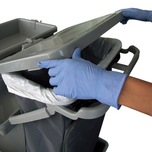 Quality Multifunctional <b>Storage</b> case Plastic Janitor Cleaning <b>Trolley</b> Cart with Double Nylon Garbage Bags - Product Image 3