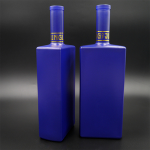 Botella cuadrada <span class=keywords><strong>de</strong></span> cristal para whisky, botella <span class=keywords><strong>de</strong></span> licor <span class=keywords><strong>de</strong></span> 750ml con forma cuadrada - Product Image 2