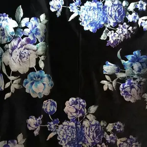 wholesale floral digital print foil fabric textile hot stamping digital foil fabric