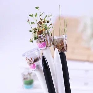 Kawaii Korean 0.5毫米可爱花园种植草植物凝胶笔文具创意礼品学校用品
