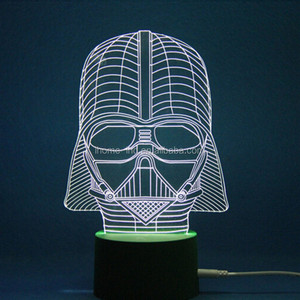 Ilusión mágica luz 3d visión nocturna Millennium Falcon 3d llevó la lámpara - Product Image 4