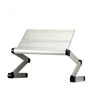 Aluminium Portabler Klappbarer Notizbuch-Schreibtisch mit USB-Lüfter und Mauspad verstellbare Höhe Heim-Laptop-Tisch kühle Oberfläche