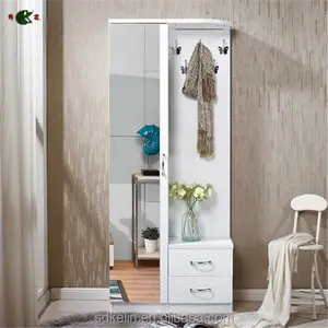 Kaliteli modern ayna ile mdf ve parçacık kurulu melamin ayakkabı raf