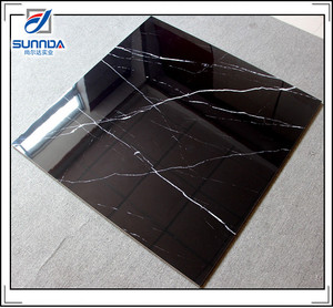 Carrelage de sol en marbre poli noir brillant, 600x600, pour <span class=keywords><strong>maison</strong></span>, salle de bain, chambre à coucher, nouveau modèle, noir - Product Image 6