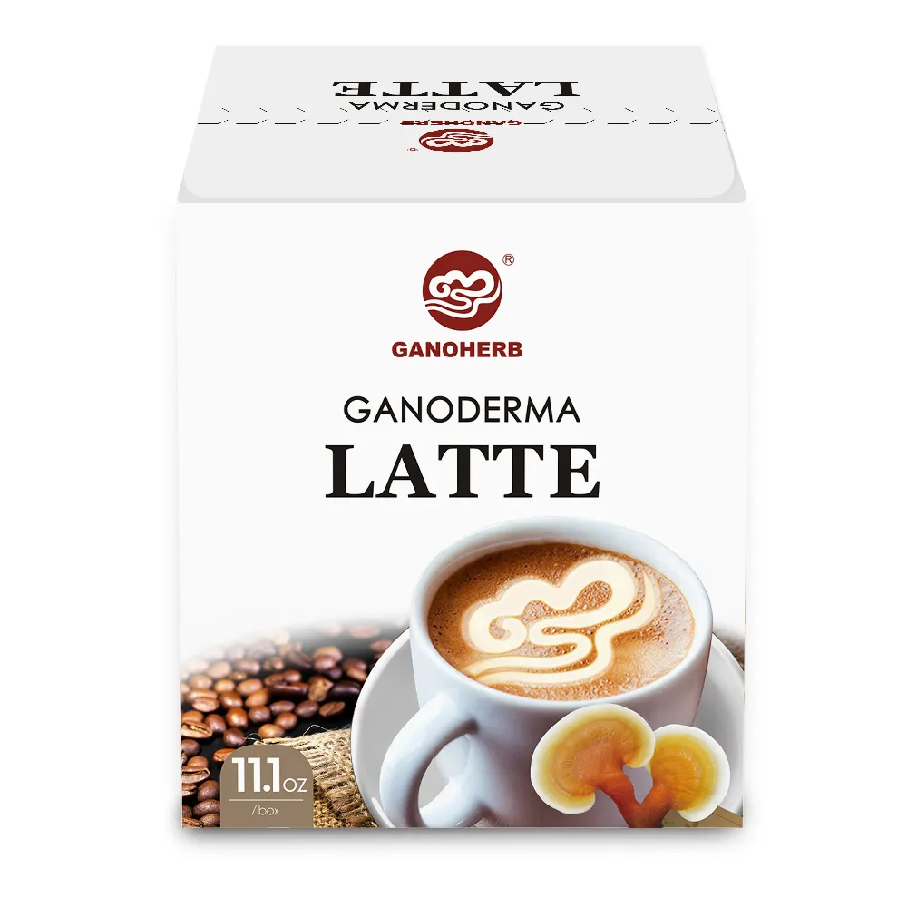 Toptan özel etiket GanoHerb Ganoderma kahve 3 In 1 çözünebilir kahve kırmızı Reishi özü
