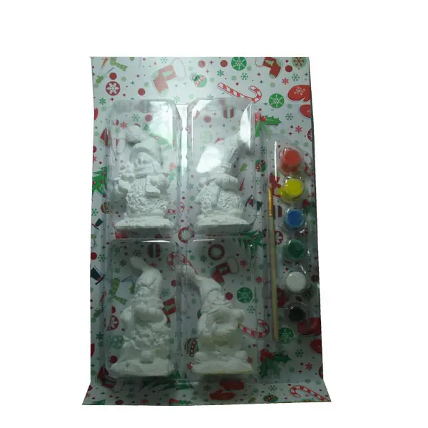 Groothandel Diy Keramische Bisque Unpainted Kerst Sneeuwpop Beeldje