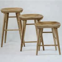 Tabouret de bar en bois cendré