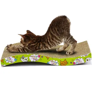 icle Brand-Curve S Wave shaped Cat Scrather Applications Paper Catnip Cat Toys Cat Supplies Scratching Cardboard-ic-0020-S