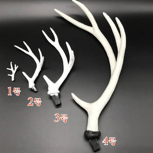قرون غزلان بيضاء اصطناعية لديكور المنزل ومواد الحفلات والأعمال اليدوية - Product Image 4