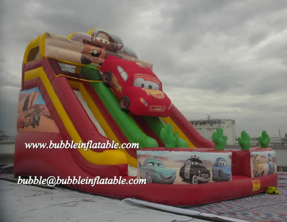 Cars Inflatable Slide, Giant Inflatables Commercial Quality for Rental Business