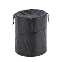 Pop Up Laundry Basket with Zipper Cover, Storage Bin