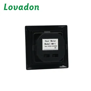 AC220-240V HM-2 Black Non-Resettable Square Sealed Hours Timer Meter Gauge Counter Hour Meter