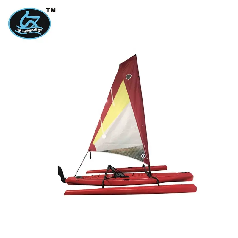 2019 nuovo-progettato piccolo trimaran singolo sit on top barca a vela con accessori per la vendita