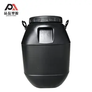 Kontainer Drum Kimia Plastik HDPE Hitam/Biru 50L