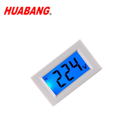 D85-20 120 Voltmeter Dua Kabel Lampu Latar Biru AC 80-500V Layar LCD Digital Mini Pengukur Tegangan