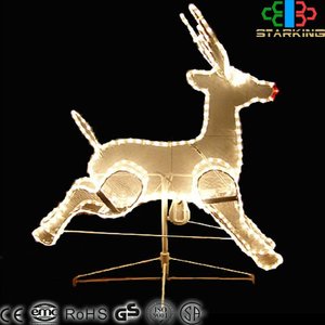 3D светящиеся сани STARKING, наружное украшение, наружная Рождественская светодиодная веревка, скульптура снеговика, мотив, свет - Product Image 6