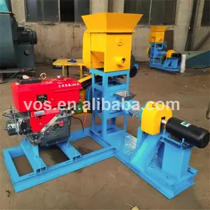 Diesel engine floating fish feed pellet extruder making machine cheap price for sale