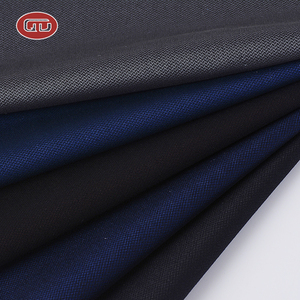 Fabricación China de fantasía de los hombres negro liso TR Pantalones de traje de tela material de tela para prendas de vestir - Product Image 4