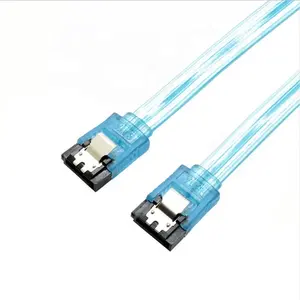 50CM Transparent blue High Speed 6 Gbps SATA 3.0 III Data Cable for HDD Hard Drive SSD