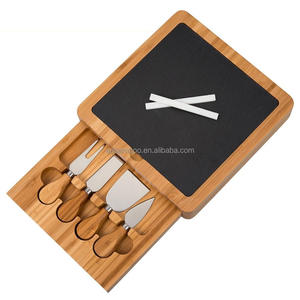Ensemble de planches à fromage miniatures en bambou et <span class=keywords><strong>ardoise</strong></span>, comprenant des outils à fromage, plateau amovible en <span class=keywords><strong>ardoise</strong></span> pour fromage - Product Image 2