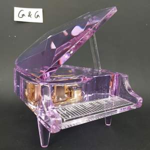 मिनी के लिए पियानो आकार संगीत बॉक्स क्रिस्टल संगीत बॉक्स जन्मदिन का - Product Image 2