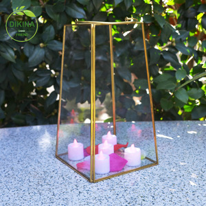 Tempesta per l'oro senza piombo tin portacandele di vetro <span class=keywords><strong>cimitero</strong></span> & red telai in metallo di rame stradale testa lanterna - Product Image 4