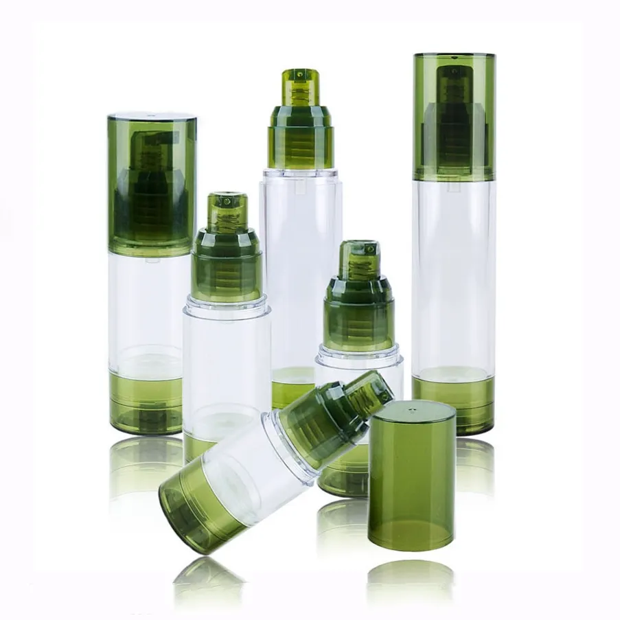 IBELONG Großhandel grün 15ml 30ml 50ml 80ml 100ml 120ml ABS Kunststoff Airless Kosmetik Lotion Flasche