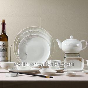 Nueva bone china cena conjunto con líneas de oro de alta calidad, etiqueta de la pared Vajilla de oro - Product Image 1