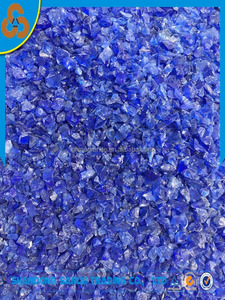 Garden Decor supplies the color blue dark broken stone slag glass CRYSTAL waste - Product Image 1