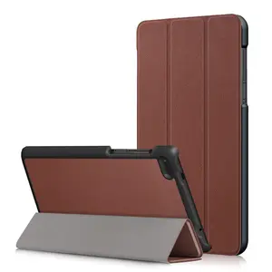 Casing Berdiri Lipat Tiga Kulit PU untuk Lenovo Tab 7 Casing TB-7304 Esensial untuk Samsung Galaxy Tab A 9.7 Inci Casing Pelindung 1.400Cm