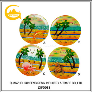 Fabriqués à la main résine 3D ronde paysage plaque pour souvenirs paysage décoration - Product Image 3