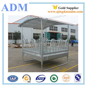 Galvanized Horse <strong>Hay</strong> Feeder <strong>Rack</strong> with Roof - Product Image 2
